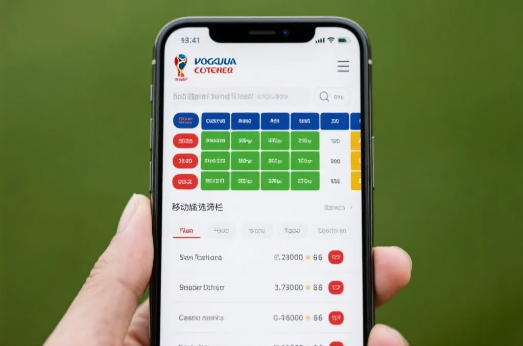 手机端浏览世界杯赛程时间轴与积分榜页面的界面示意图